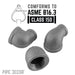 1 1/4 in. x 3/4 in. Black Reducing Elbow - Sweatfully