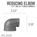 1 1/4 in. x 3/4 in. Black Reducing Elbow - Sweatfully