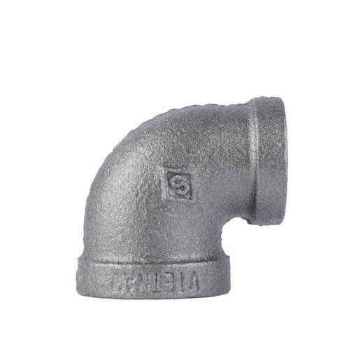 1/2 in. x 3/8 in. Black Reducing Elbow - Sweatfully
