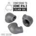2 in. x 1 in. Black Reducing Elbow - Sweatfully