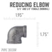 3/4 in. x 1/2 in. Black Reducing Elbow - Sweatfully