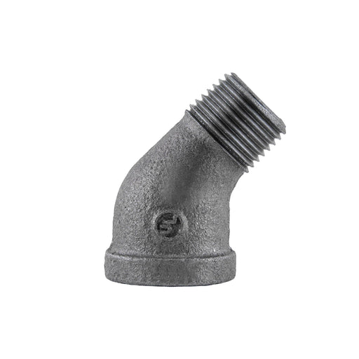 1/2 in. Black 45 Degree Street Elbow - Sweatfully