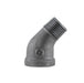1/2 in. Black 45 Degree Street Elbow - Sweatfully