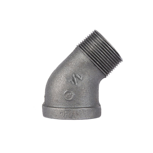 1/4 in. Black 45 Degree Street Elbow - Sweatfully