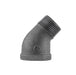 1 in. Black 45 Degree Street Elbow - Sweatfully