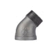 2 in. Black 45 Degree Street Elbow - Sweatfully