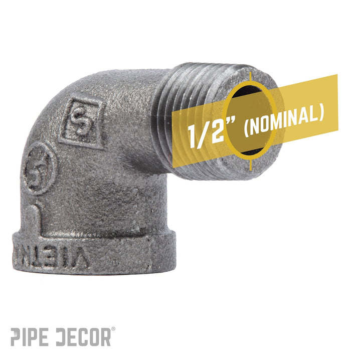 1/2 in. Black 90 Degree Street Elbow - Sweatfully