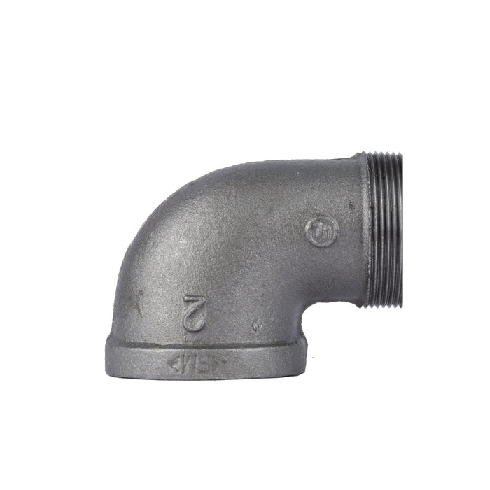 2 in. Black 90 Degree Street Elbow - Sweatfully