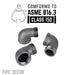 2 in. Black 90 Degree Street Elbow - Sweatfully
