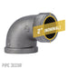 2 in. Black 90 Degree Street Elbow - Sweatfully