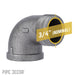 3/4 in. Black 90 Degree Street Elbow - Sweatfully