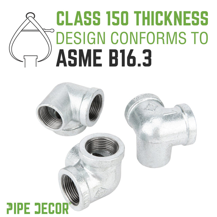1/2 in. Galvanized Side Outlet Elbow - Sweatfully