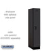 Salsbury 12" Wide Single Tier Designer Wood Locker - 1 Wide - 5 Feet High - 21 Inches Deep - Black - Hasps - Sweatfully