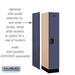 Salsbury 12" Wide Single Tier Designer Wood Locker - 1 Wide - 5 Feet High - 21 Inches Deep - Blue - Hasps - Sweatfully