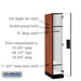 Salsbury 12" Wide Single Tier Designer Wood Locker - 1 Wide - 5 Feet High - 21 Inches Deep - Cherry - Black Electronic Locks - Sweatfully
