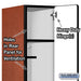 Salsbury 12" Wide Single Tier Designer Wood Locker - 1 Wide - 5 Feet High - 21 Inches Deep - Cherry - Hasps - Sweatfully