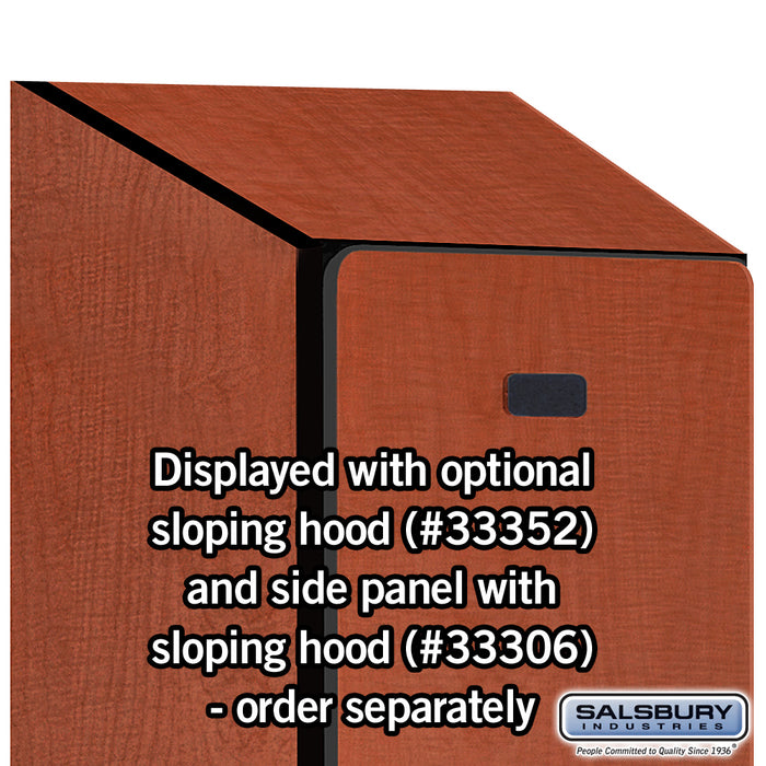 Salsbury 12" Wide Single Tier Designer Wood Locker - 1 Wide - 5 Feet High - 21 Inches Deep - Cherry - Hasps - Sweatfully