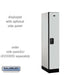 Salsbury 12" Wide Single Tier Designer Wood Locker - 1 Wide - 5 Feet High - 21 Inches Deep - Gray - Black Resettable Combination Locks - Sweatfully