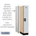 Salsbury 12" Wide Single Tier Designer Wood Locker - 1 Wide - 5 Feet High - 21 Inches Deep - Gray - Silver Electronic Locks - Sweatfully