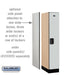 Salsbury 12" Wide Single Tier Designer Wood Locker - 1 Wide - 5 Feet High - 21 Inches Deep - Gray - Hasps - Sweatfully