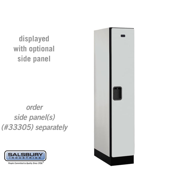 Salsbury 12" Wide Single Tier Designer Wood Locker - 1 Wide - 5 Feet High - 21 Inches Deep - Gray - Hasps - Sweatfully
