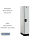Salsbury 12" Wide Single Tier Designer Wood Locker - 1 Wide - 5 Feet High - 21 Inches Deep - Gray - Hasps - Sweatfully