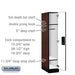 Salsbury 12" Wide Single Tier Designer Wood Locker - 1 Wide - 5 Feet High - 21 Inches Deep - Mahogany - Black Electronic Locks - Sweatfully