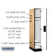 Salsbury 12" Wide Single Tier Designer Wood Locker - 1 Wide - 5 Feet High - 21 Inches Deep - Maple - Black Electronic Locks - Sweatfully