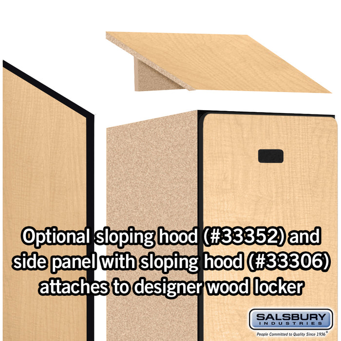 Salsbury 12" Wide Single Tier Designer Wood Locker - 1 Wide - 5 Feet High - 21 Inches Deep - Maple - Hasps - Sweatfully