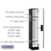 Salsbury 12" Wide Single Tier Designer Wood Locker - 1 Wide - 5 Feet High - 15 Inches Deep - Black - Black Electronic Locks - Sweatfully