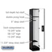 Salsbury 12" Wide Single Tier Designer Wood Locker - 1 Wide - 5 Feet High - 15 Inches Deep - Black - Silver Resettable Combination Locks - Sweatfully