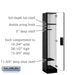 Salsbury 12" Wide Single Tier Designer Wood Locker - 1 Wide - 5 Feet High - 15 Inches Deep - Black - Hasps - Sweatfully
