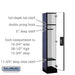 Salsbury 12" Wide Single Tier Designer Wood Locker - 1 Wide - 5 Feet High - 15 Inches Deep - Blue - Black Resettable Combination Locks - Sweatfully