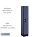 Salsbury 12" Wide Single Tier Designer Wood Locker - 1 Wide - 5 Feet High - 15 Inches Deep - Blue - Silver Resettable Combination Locks - Sweatfully