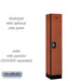Salsbury 12" Wide Single Tier Designer Wood Locker - 1 Wide - 5 Feet High - 15 Inches Deep - Cherry - Silver Resettable Combination Locks - Sweatfully