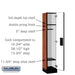 Salsbury 12" Wide Single Tier Designer Wood Locker - 1 Wide - 5 Feet High - 15 Inches Deep - Cherry - Hasps - Sweatfully