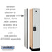 Salsbury 12" Wide Single Tier Designer Wood Locker - 1 Wide - 5 Feet High - 15 Inches Deep - Gray - Black Electronic Locks - Sweatfully