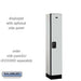 Salsbury 12" Wide Single Tier Designer Wood Locker - 1 Wide - 5 Feet High - 15 Inches Deep - Gray - Black Resettable Combination Locks - Sweatfully