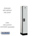 Salsbury 12" Wide Single Tier Designer Wood Locker - 1 Wide - 5 Feet High - 15 Inches Deep - Gray - Silver Electronic Locks - Sweatfully
