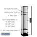Salsbury 12" Wide Single Tier Designer Wood Locker - 1 Wide - 5 Feet High - 15 Inches Deep - Gray - Silver Resettable Combination Locks - Sweatfully