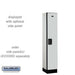 Salsbury 12" Wide Single Tier Designer Wood Locker - 1 Wide - 5 Feet High - 15 Inches Deep - Gray - Hasps - Sweatfully