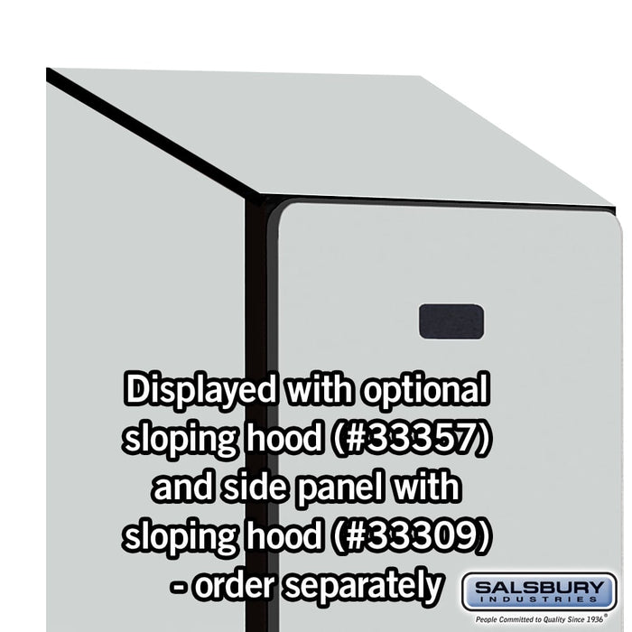 Salsbury 12" Wide Single Tier Designer Wood Locker - 1 Wide - 5 Feet High - 15 Inches Deep - Gray - Hasps - Sweatfully