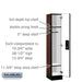 Salsbury 12" Wide Single Tier Designer Wood Locker - 1 Wide - 5 Feet High - 15 Inches Deep - Mahogany - Black Electronic Locks - Sweatfully