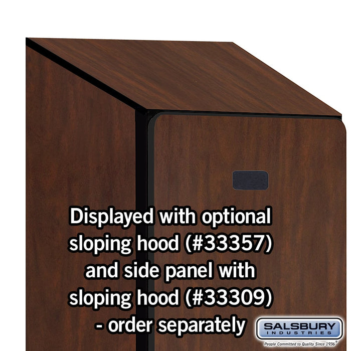 Salsbury 12" Wide Single Tier Designer Wood Locker - 1 Wide - 5 Feet High - 15 Inches Deep - Mahogany - Hasps - Sweatfully