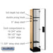 Salsbury 12" Wide Single Tier Designer Wood Locker - 1 Wide - 5 Feet High - 15 Inches Deep - Maple - Hasps - Sweatfully