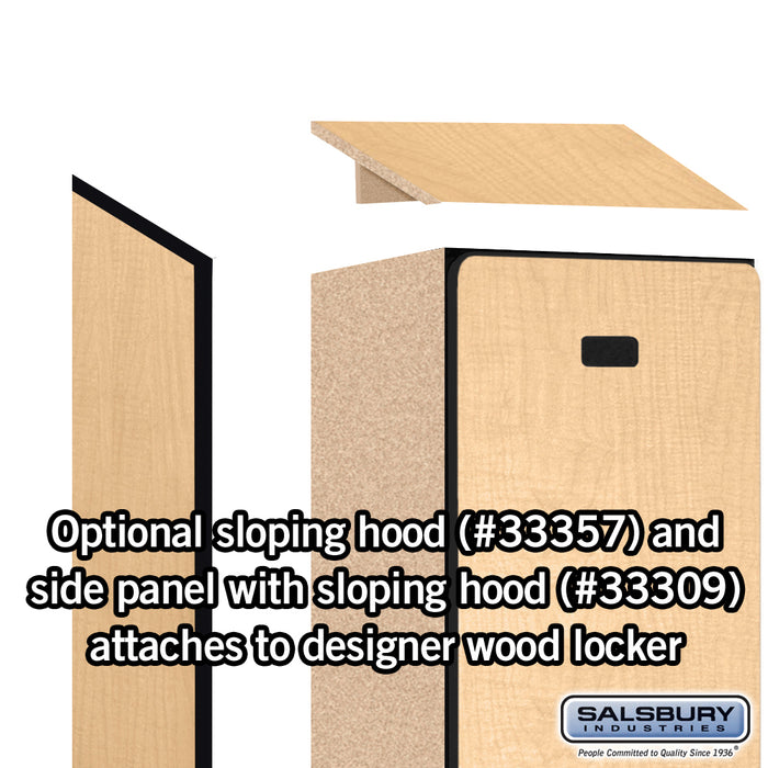 Salsbury 12" Wide Single Tier Designer Wood Locker - 1 Wide - 5 Feet High - 15 Inches Deep - Maple - Hasps - Sweatfully