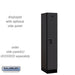 Salsbury 12" Wide Single Tier Designer Wood Locker - 1 Wide - 5 Feet High - 18 Inches Deep - Black - Hasps - Sweatfully
