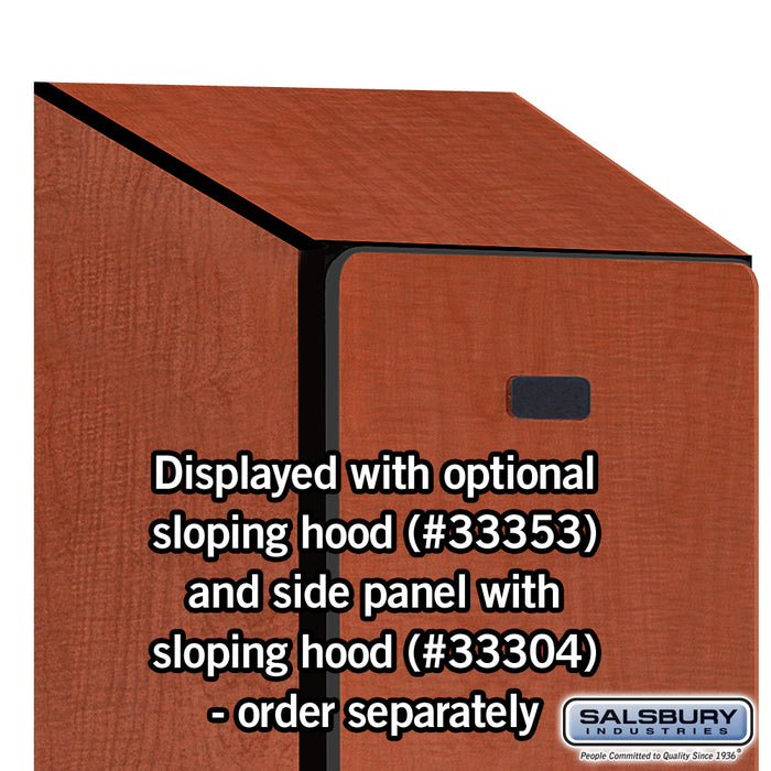 Salsbury 12" Wide Single Tier Designer Wood Locker - 1 Wide - 5 Feet High - 18 Inches Deep - Cherry - Hasps - Sweatfully