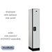 Salsbury 12" Wide Single Tier Designer Wood Locker - 1 Wide - 5 Feet High - 18 Inches Deep - Gray - Black Electronic Locks - Sweatfully