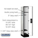 Salsbury 12" Wide Single Tier Designer Wood Locker - 1 Wide - 5 Feet High - 18 Inches Deep - Gray - Black Resettable Combination Locks - Sweatfully